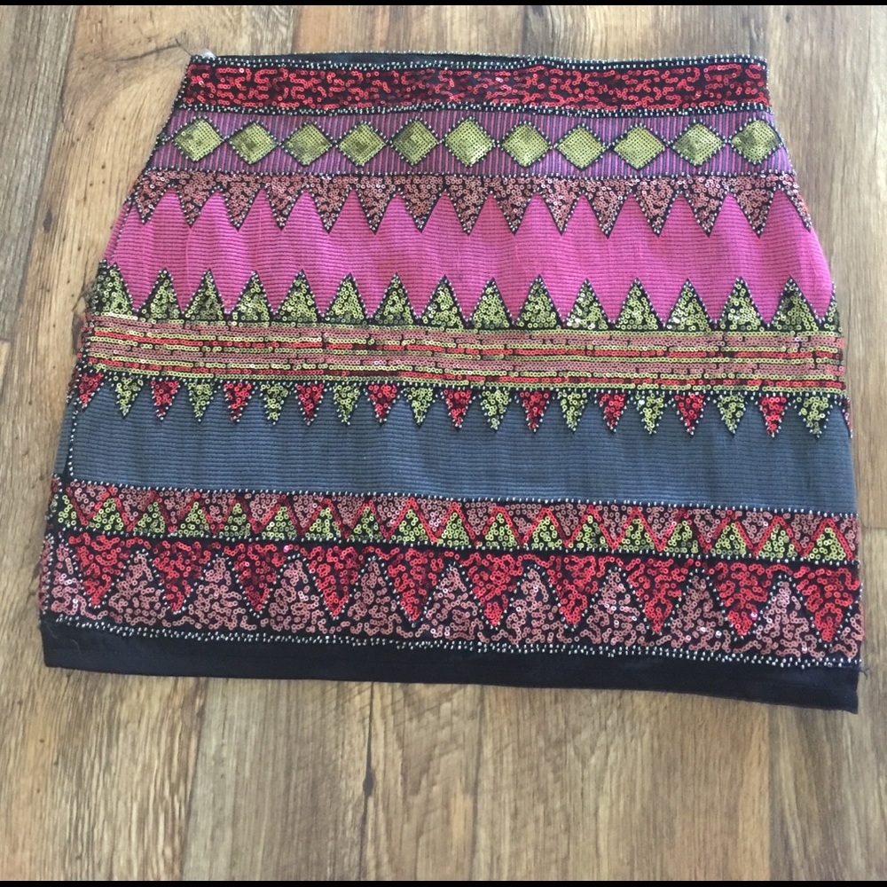 Sequined Mini Skirt