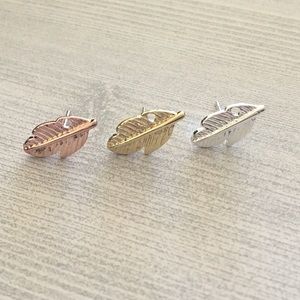 3 sets Leaf Stud Earrings