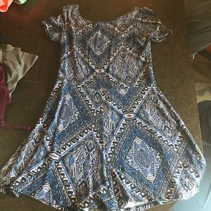Blue patterned romper