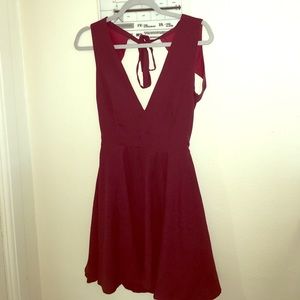 Burgundy cocktail dress