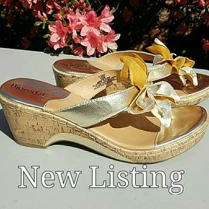 Gold high heel sandal