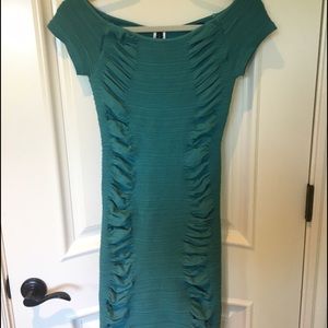 Guess by Marciano teal bodycon dress