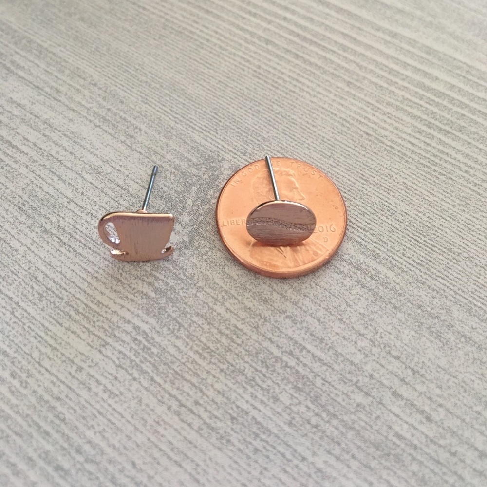 3/$12 Minimalistic Earrings- rose gold plated