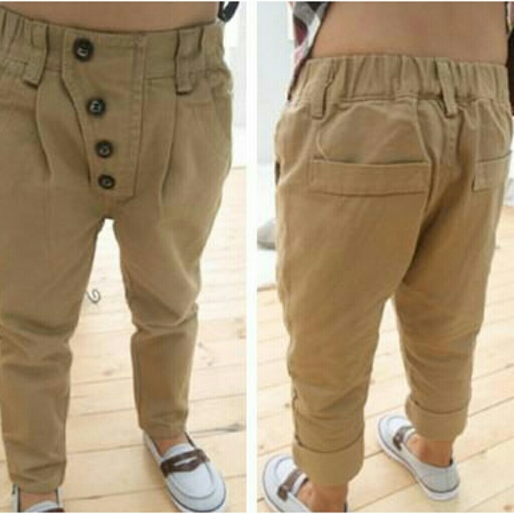 Side Button Khakis