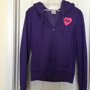 VS PINK front zip hoodie