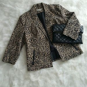 Leopard print blazer