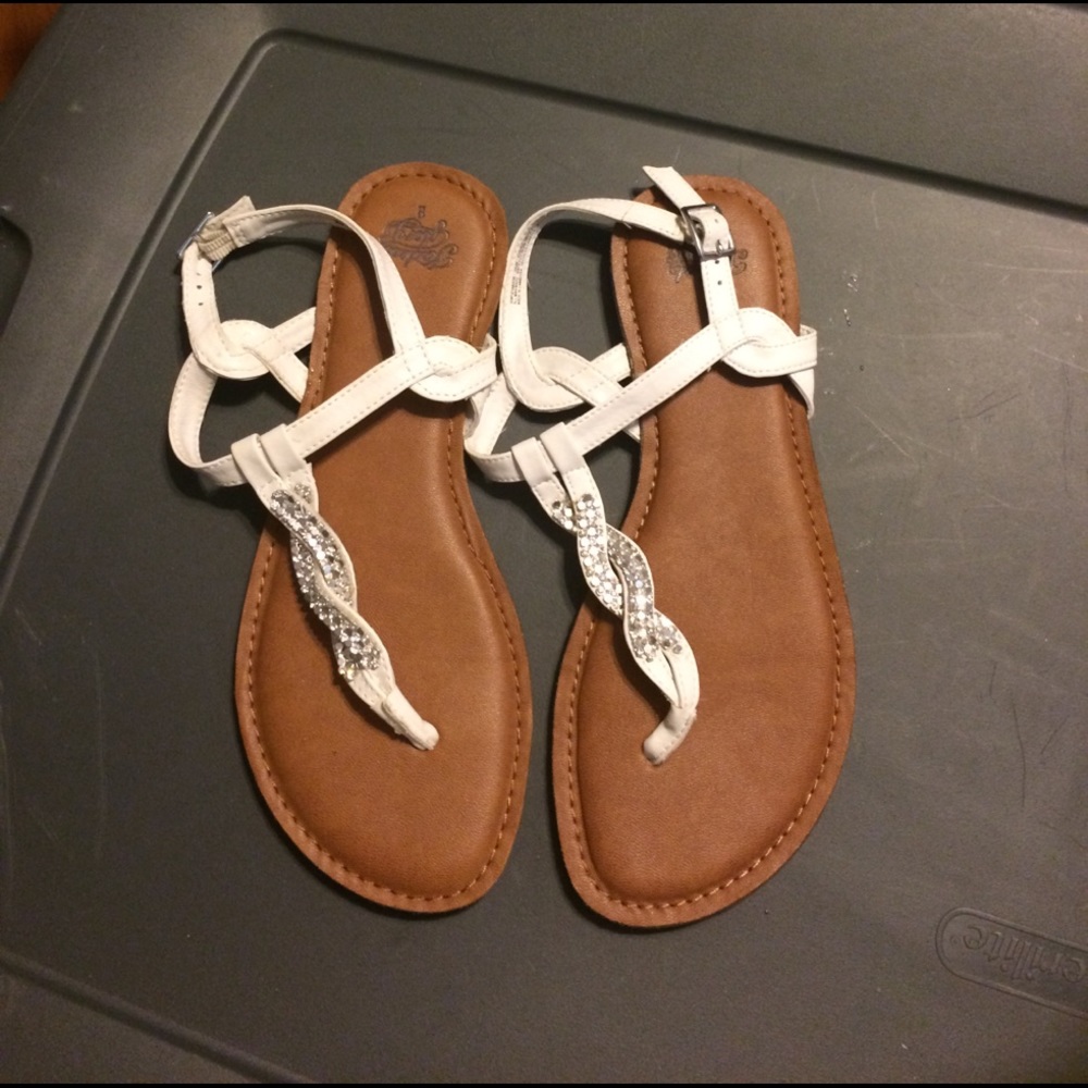 White sandals