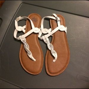 White sandals