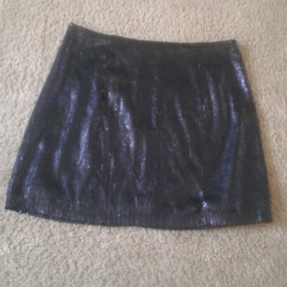 Minkpink black sequin miniskirt
