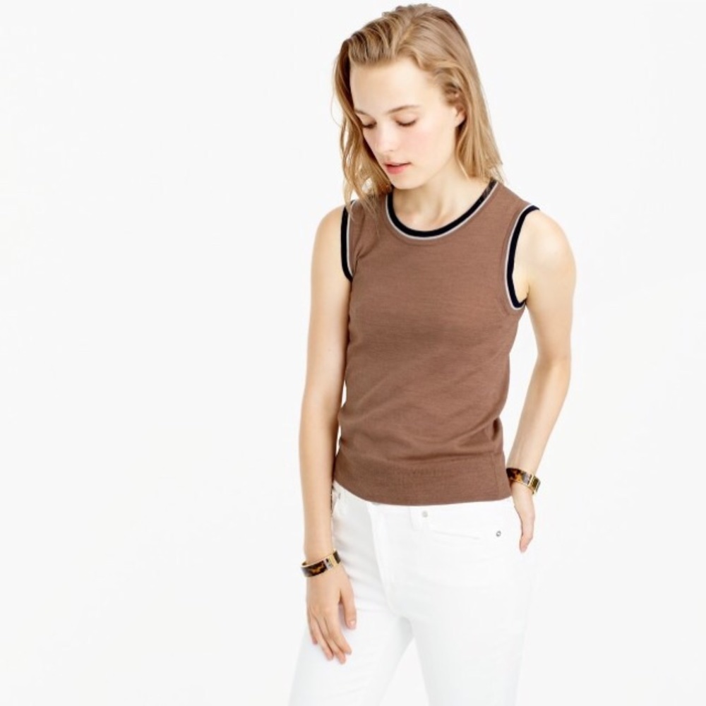NWT J. Crew Tipped Jackie Shell (M)