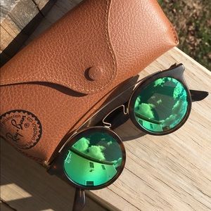 Ray-Ban Havana & Green Mirror Gatsby Sunglasses