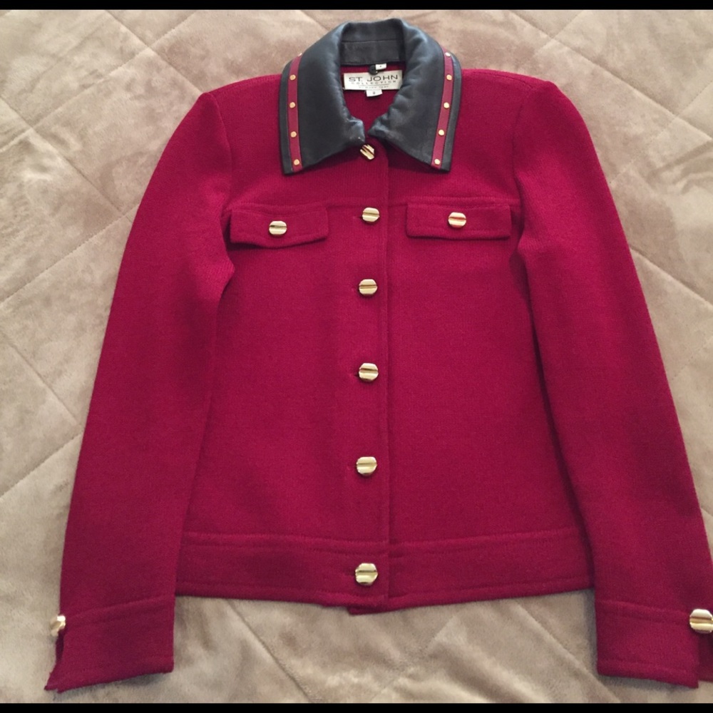 Burgundy St. John jacket