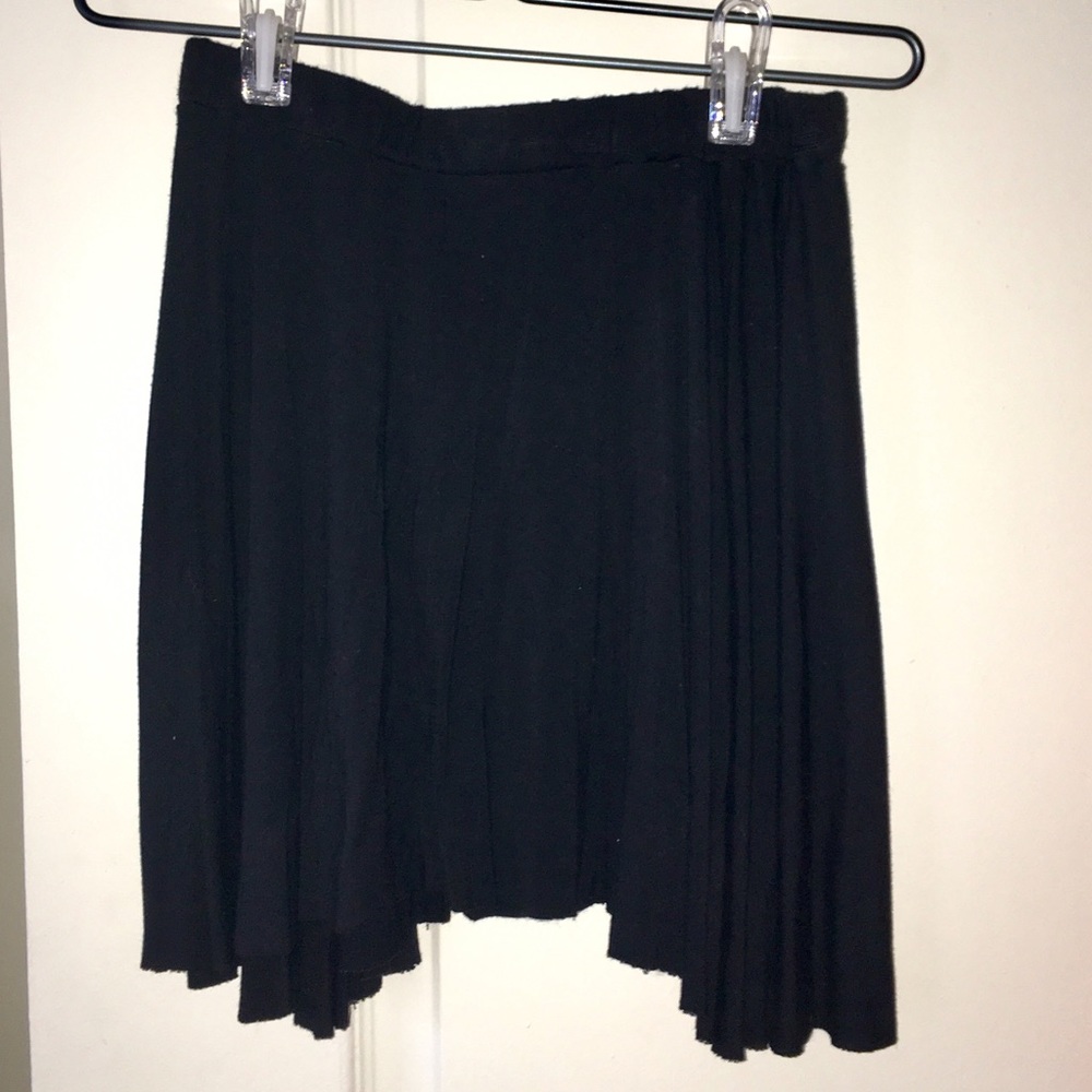 TOBI super soft black asymmetrical pleated mini