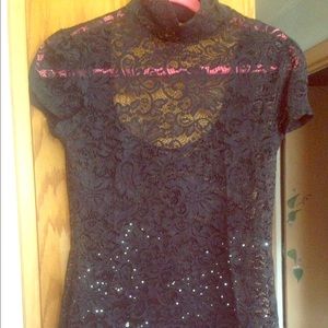 FINAL PRICE. black lace top;