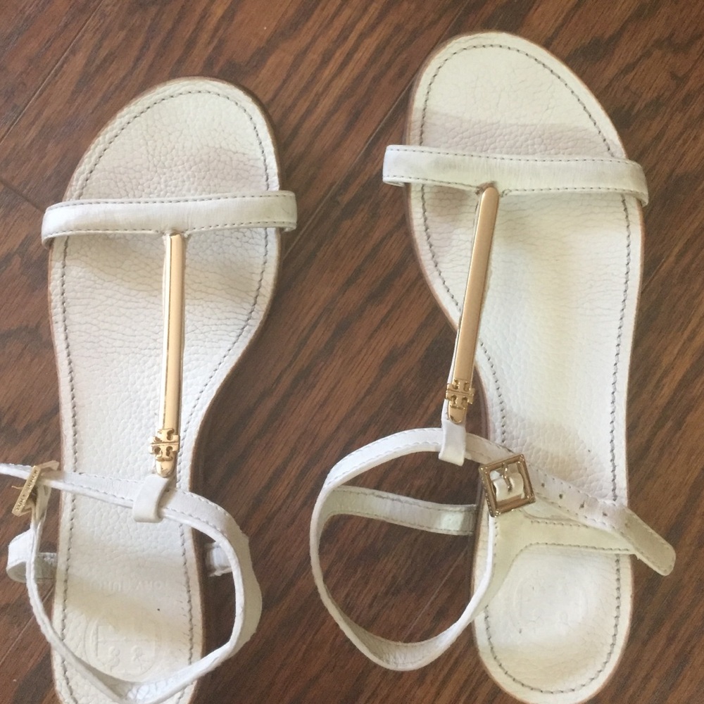 Tory Burch White Sandals Size 8