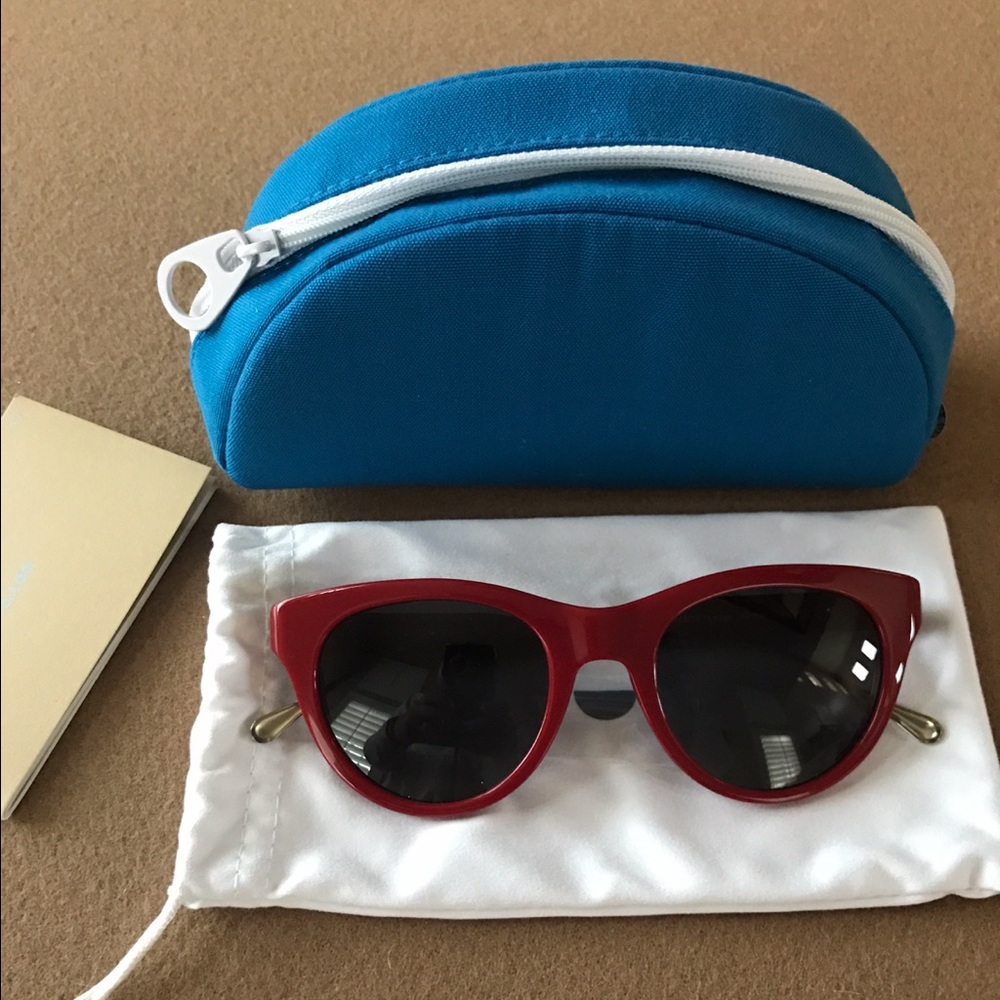 Oliver Peoples Sunglasses Burgundy Authentic - Picture 1 of 6