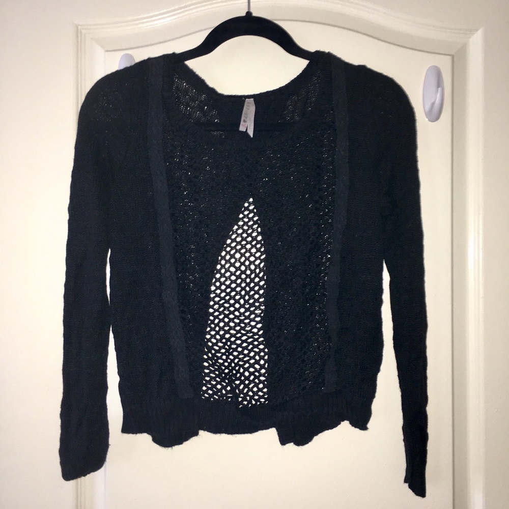Open-back Black Knit Sweater, Great Condition