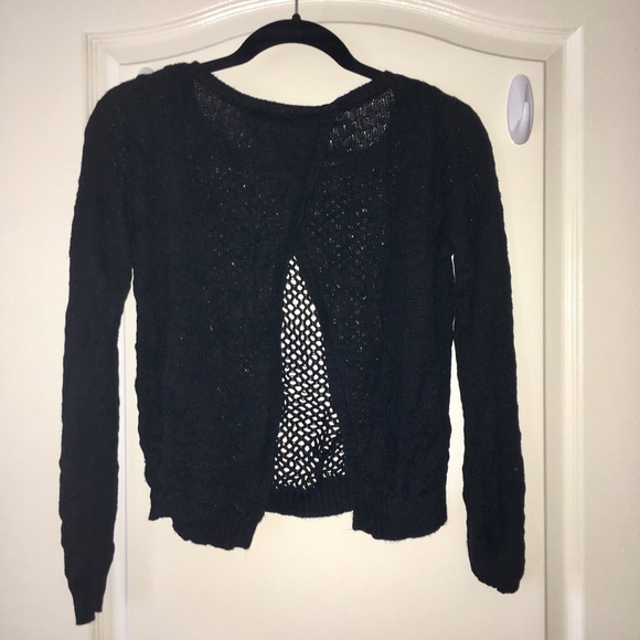 Open-back Black Knit Sweater, Great Condition - Picture 2 of 3