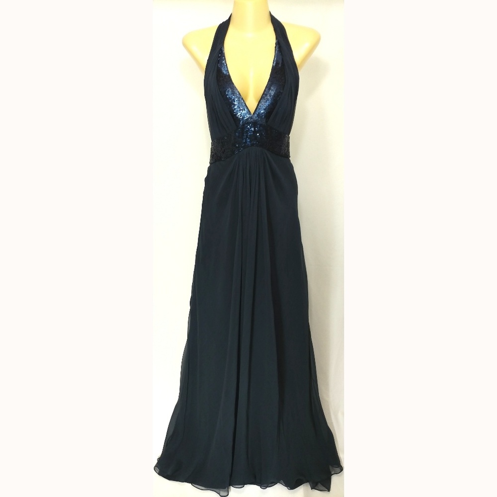 Monique Lhullier Silk Evening Gown:Size Large US10