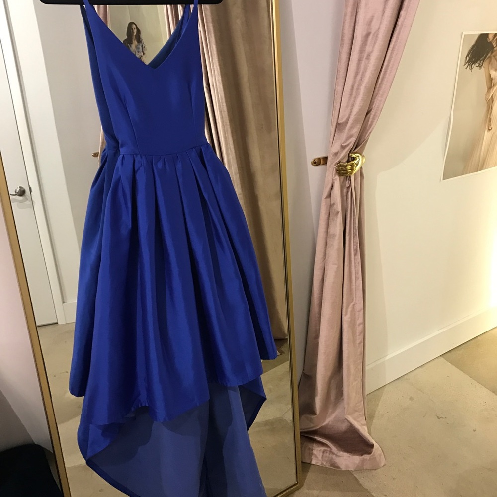Gracia Electric Blue Hi-Lo Formal Dress