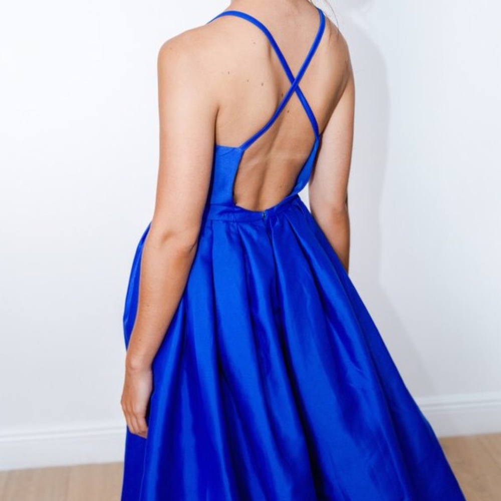 Gracia Electric Blue Hi-Lo Formal Dress - Picture 5 of 5