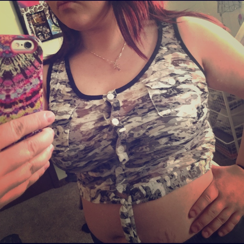Camo Crop Top