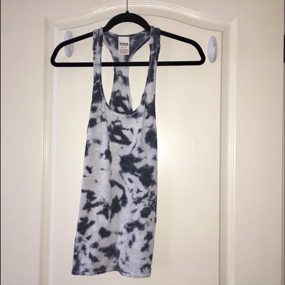 VS PINK Long Loose Tie-Dye Racerback Tank