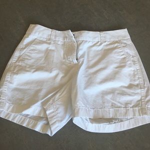 J Crew Factory Chino White Shorts
