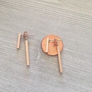 3/$12 Minimalistic earrings- rose gold plated