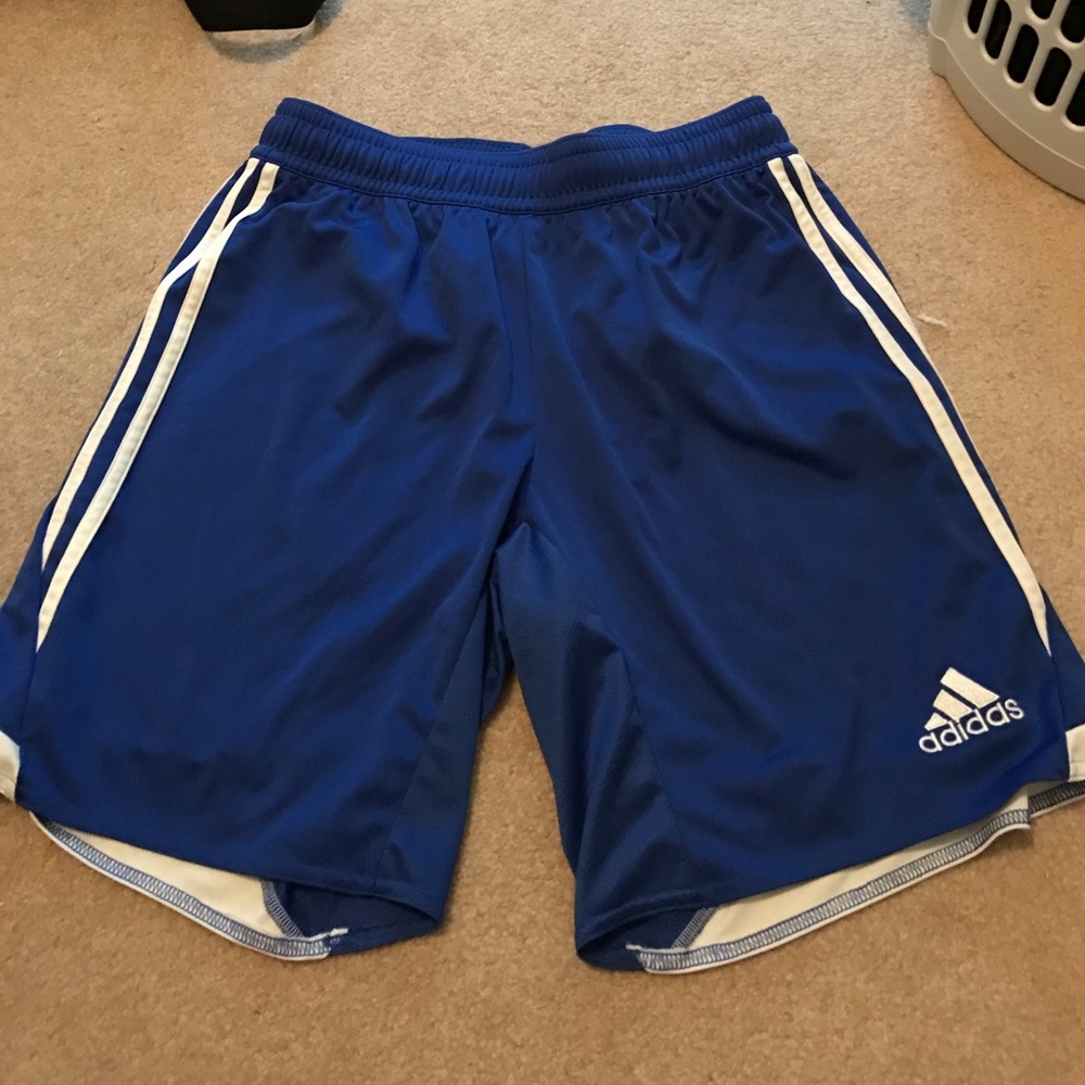 Adidas soccer shorts blue