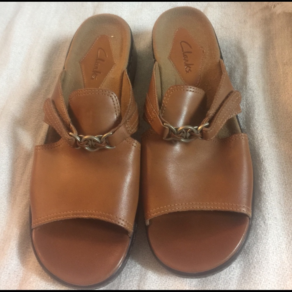 Never worn Clarks leather sandals