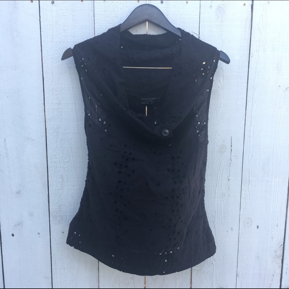 💥SOLD💥 Eyelet cotton All Saints button blouse