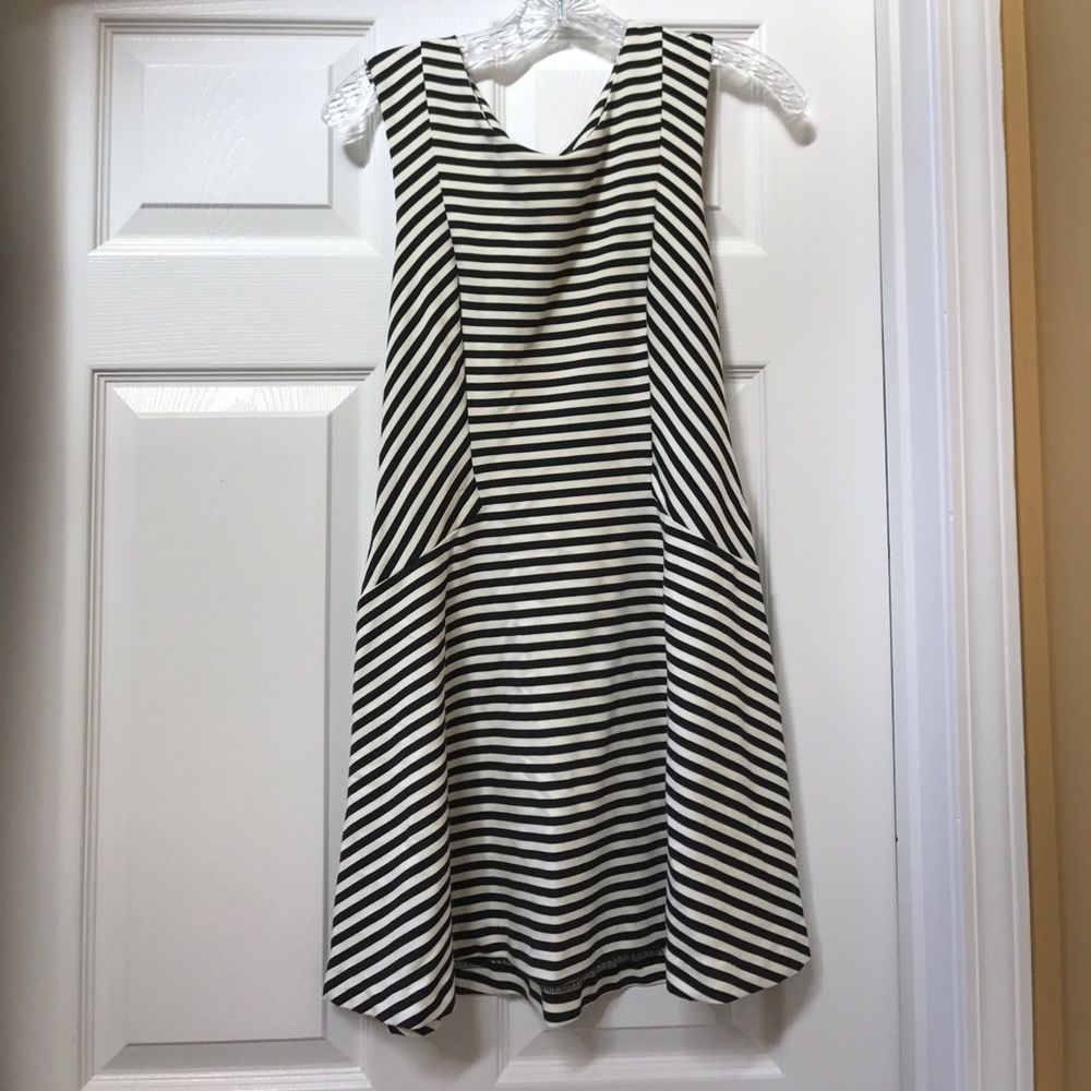 FREE PEOPLE black and white stripes dress