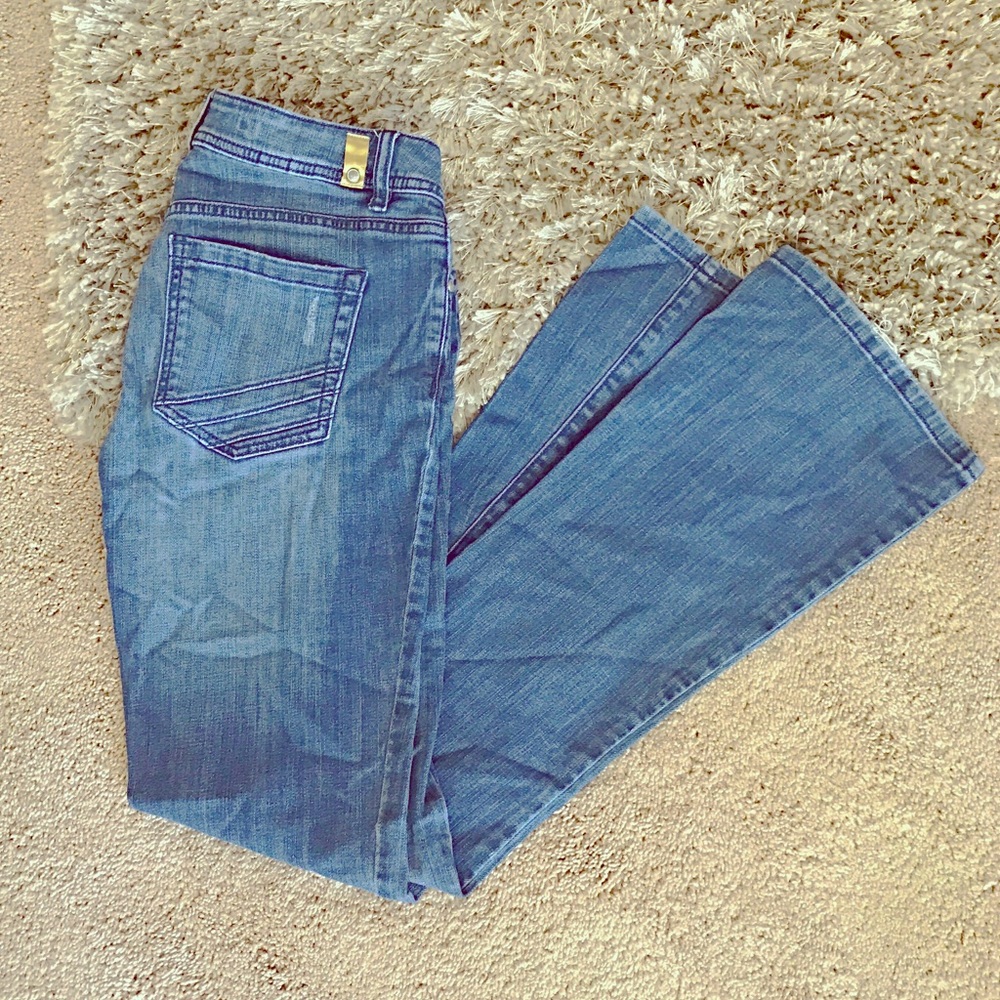 LC Lauren Conrad bootcut inky blue jeans
