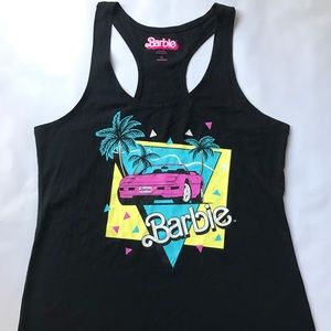Barbie retro pink corvette tank top