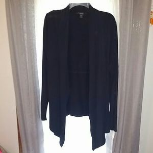 Tahari Navy blue open cardigan