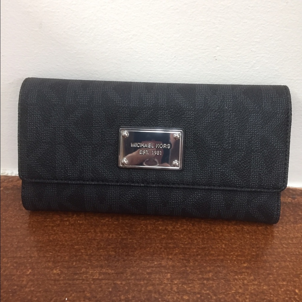 Michael Kors check book wallet