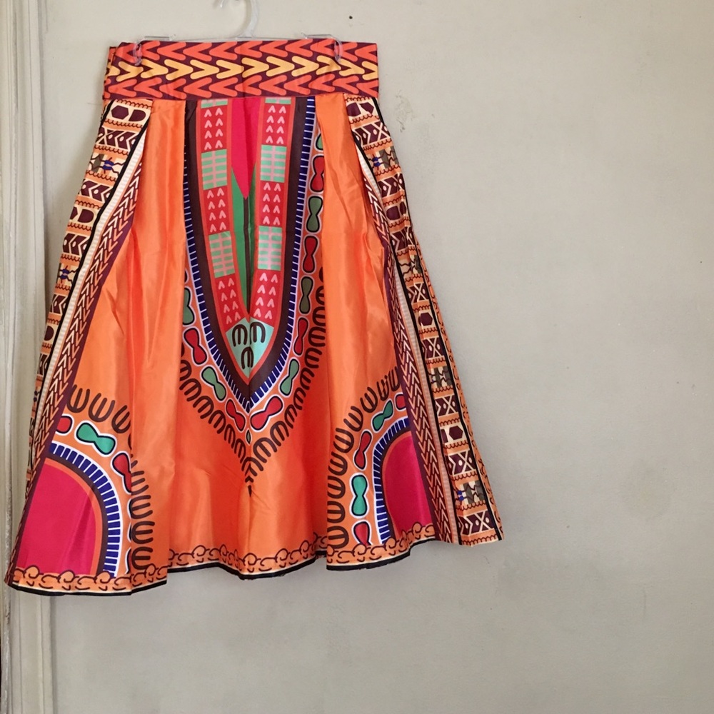 African print skirt