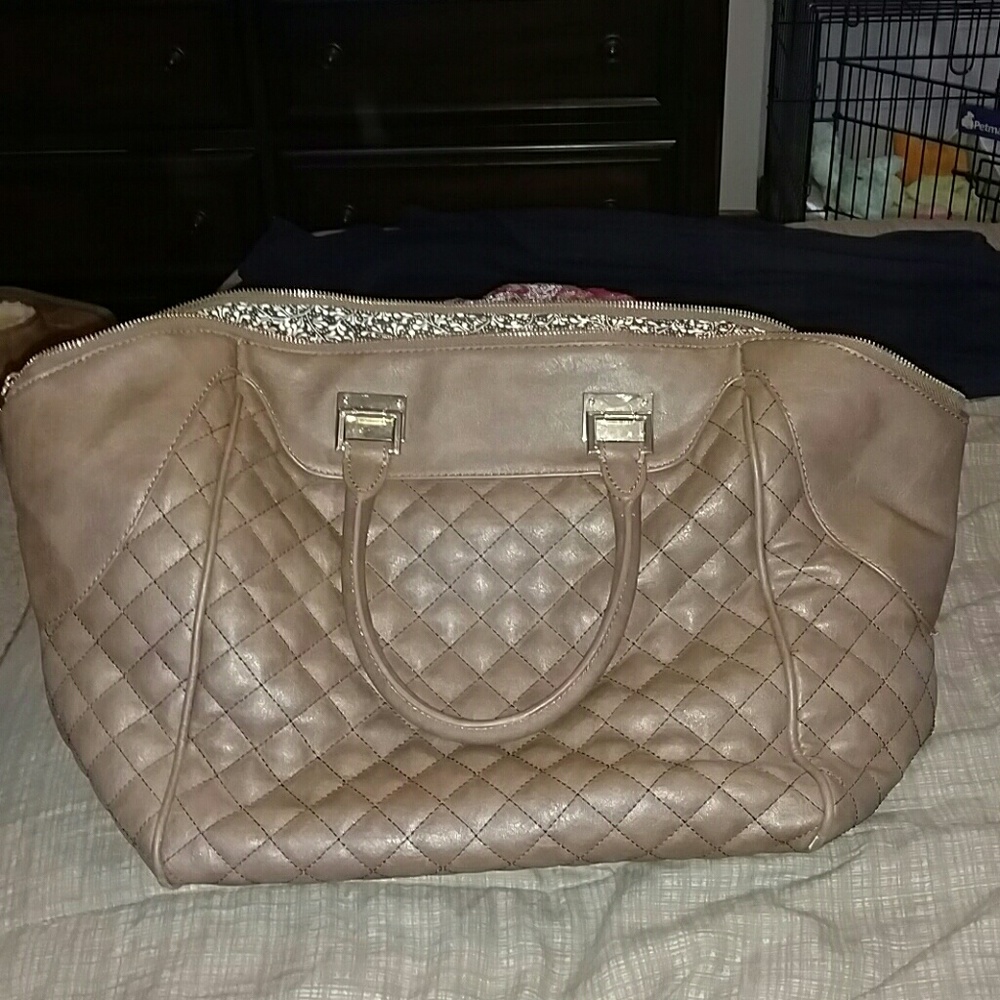 Brown beige bag