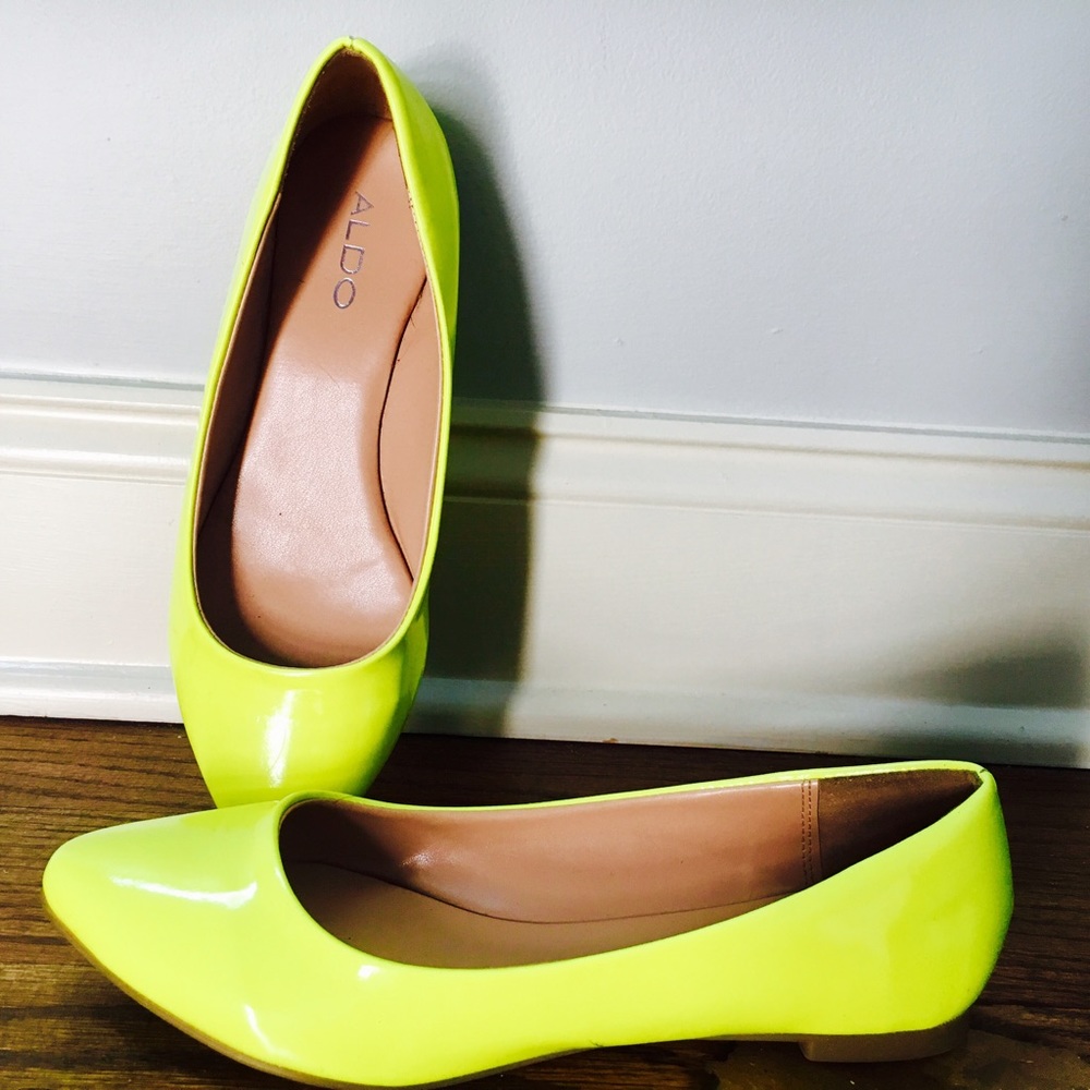 ALDO Neon Yellow Flats