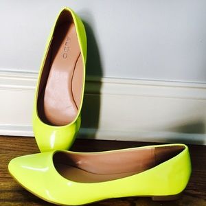 ALDO Neon Yellow Flats