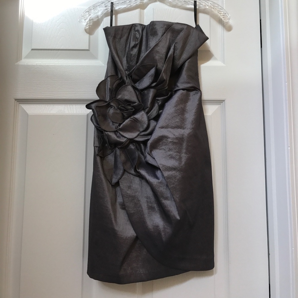 JESSICA MCCLINTOCK SILVER DRESS