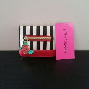 Betsey Johnson Striped Mini Wallet