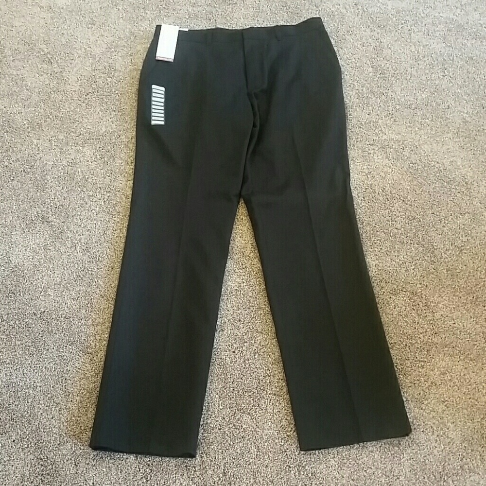Perry Ellis Cottons: 34x34 Black dress pants
