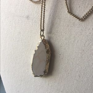 Long stone necklace