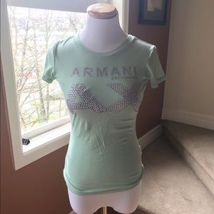 Mint color Armani Exchange shirt