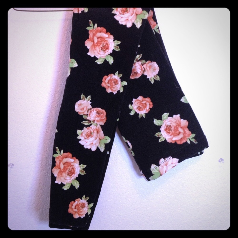 Rose print leggings