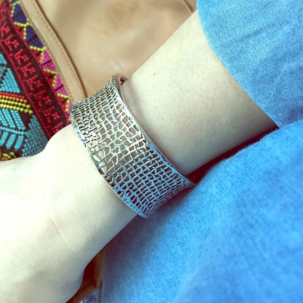 Silpada Hammered Silver Mesh Cuff