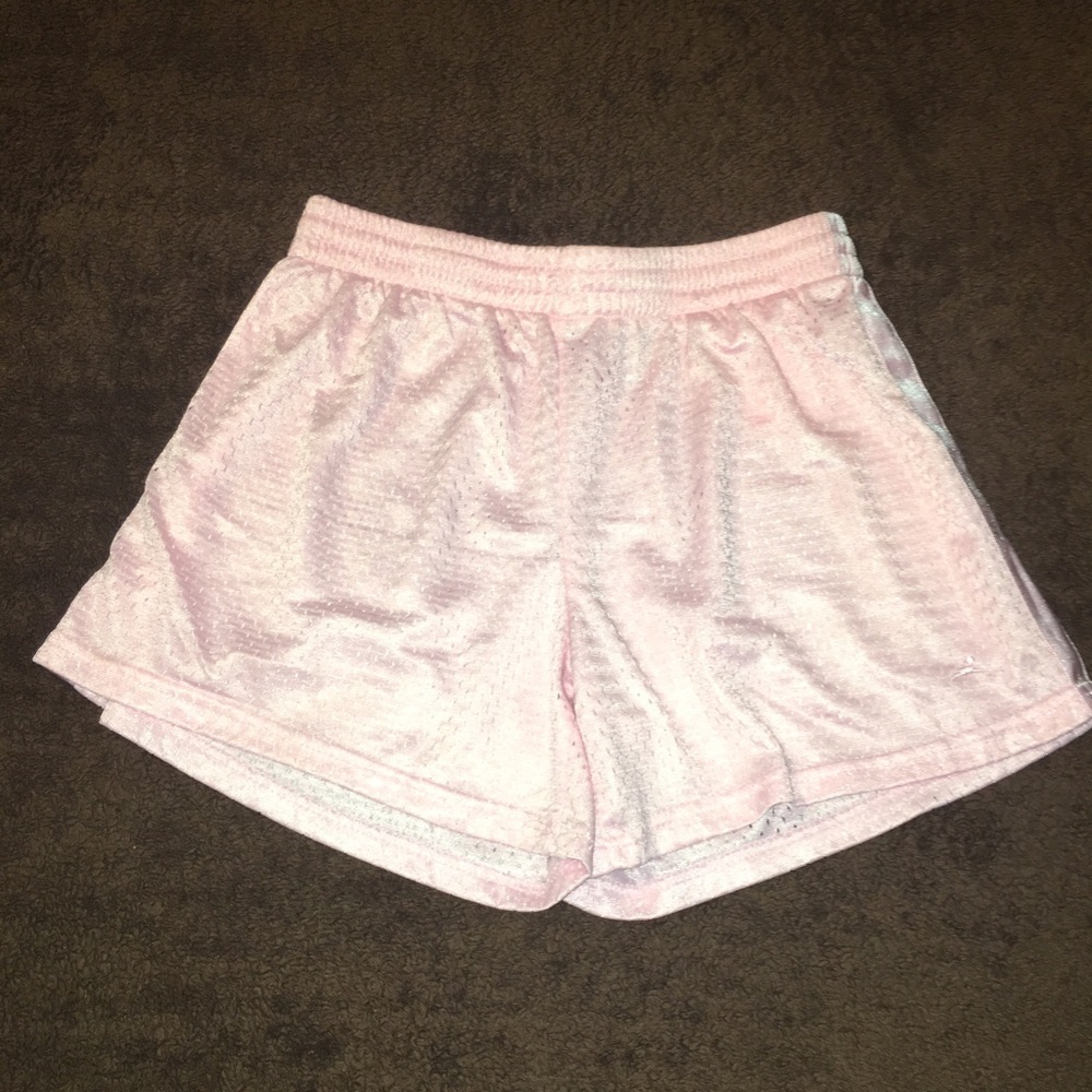Light pink mesh shorts