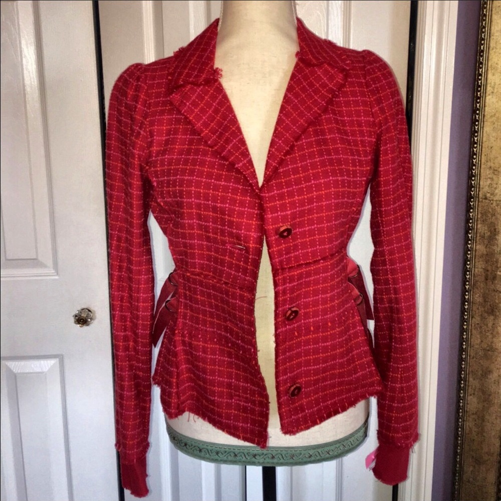 ❌SOLD❌Free People Red Blazer Size 2 Small